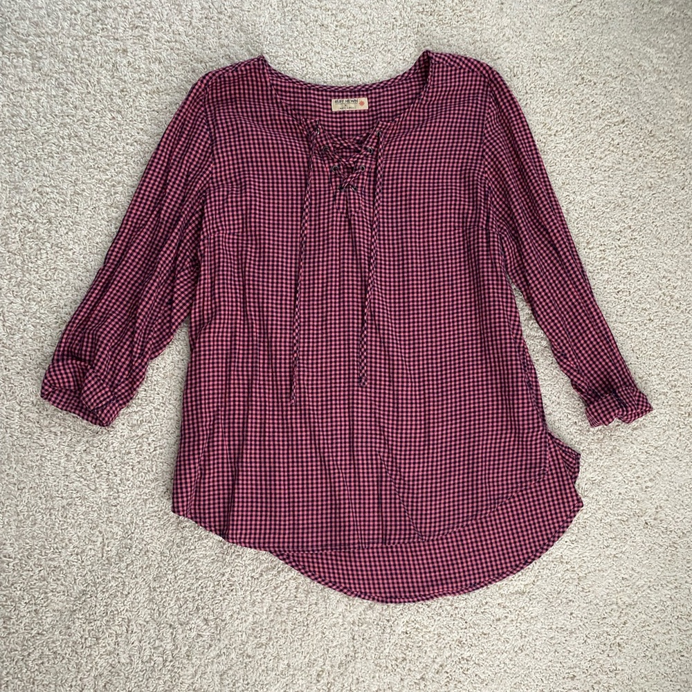 Checkered Blouse by Ruff Hewn, size XL
